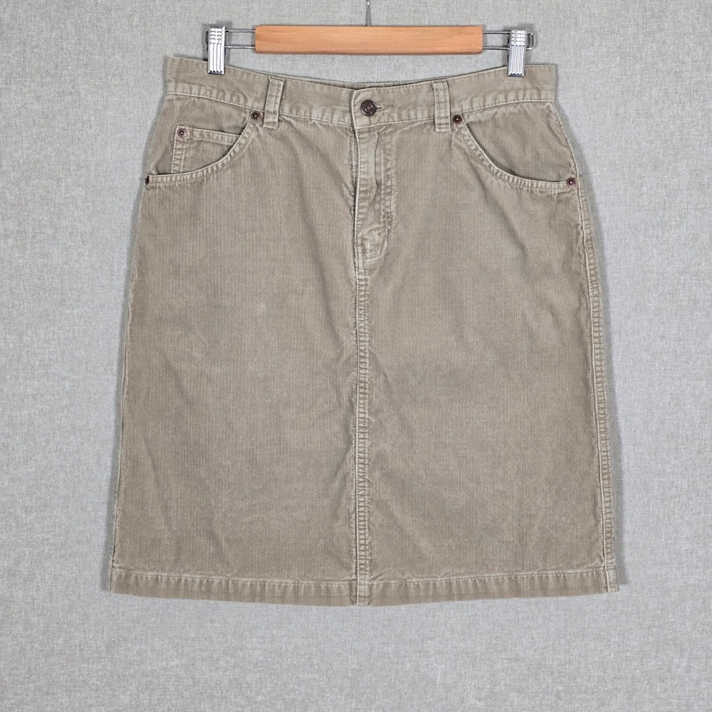 Levi's Women's Classic Corduroy Five Pocket Rivet Skirt Tan Medium